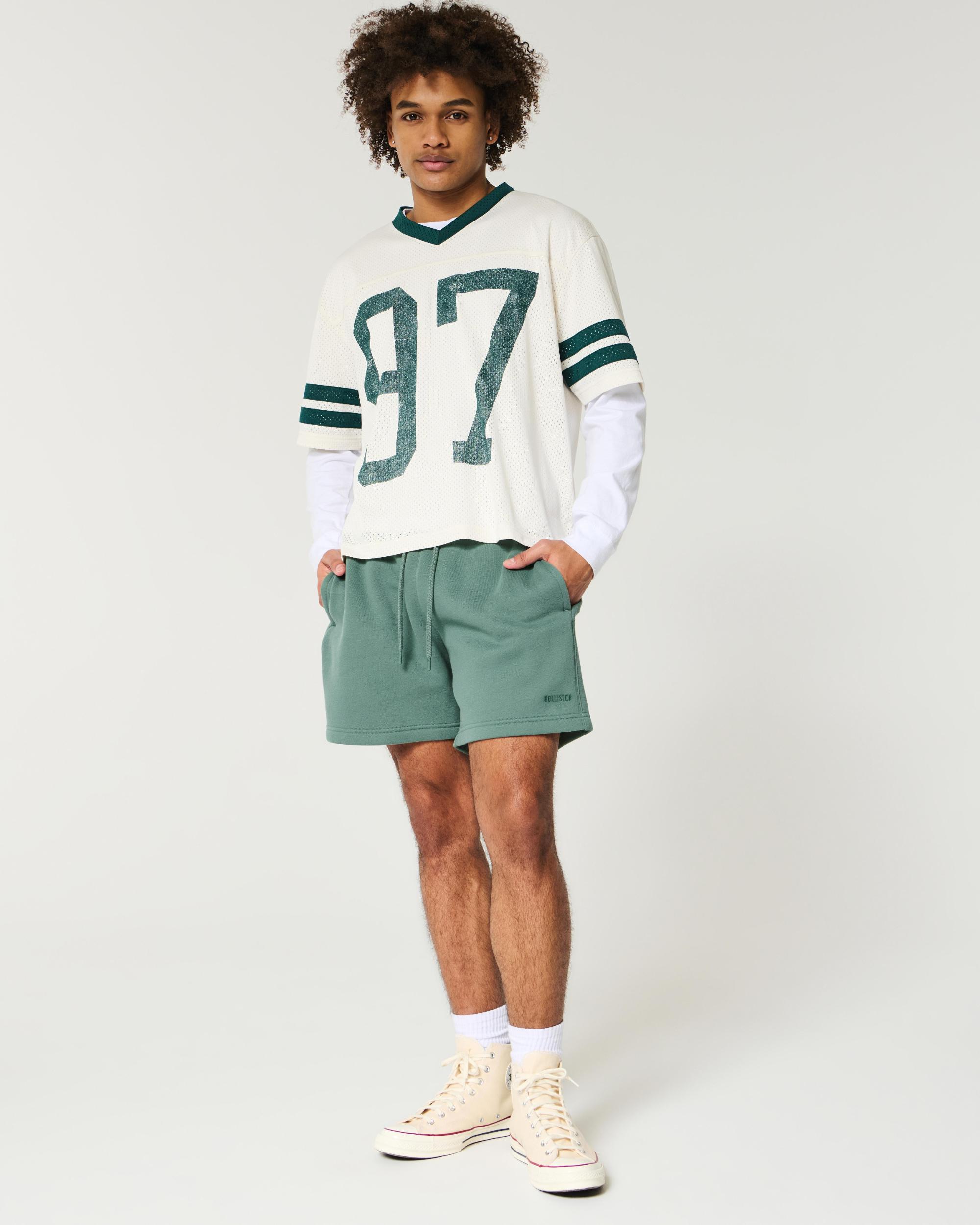 Mid-Thigh Loose Fleece Shorts Product Image