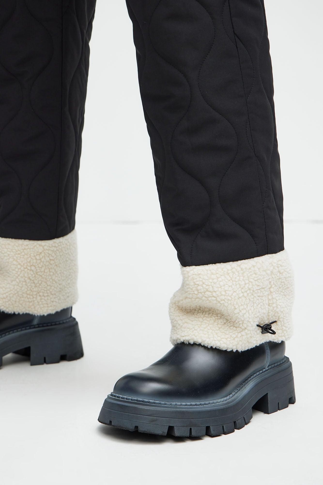 Shreddin' Slopes Straight Quilted Pants - Black Product Image