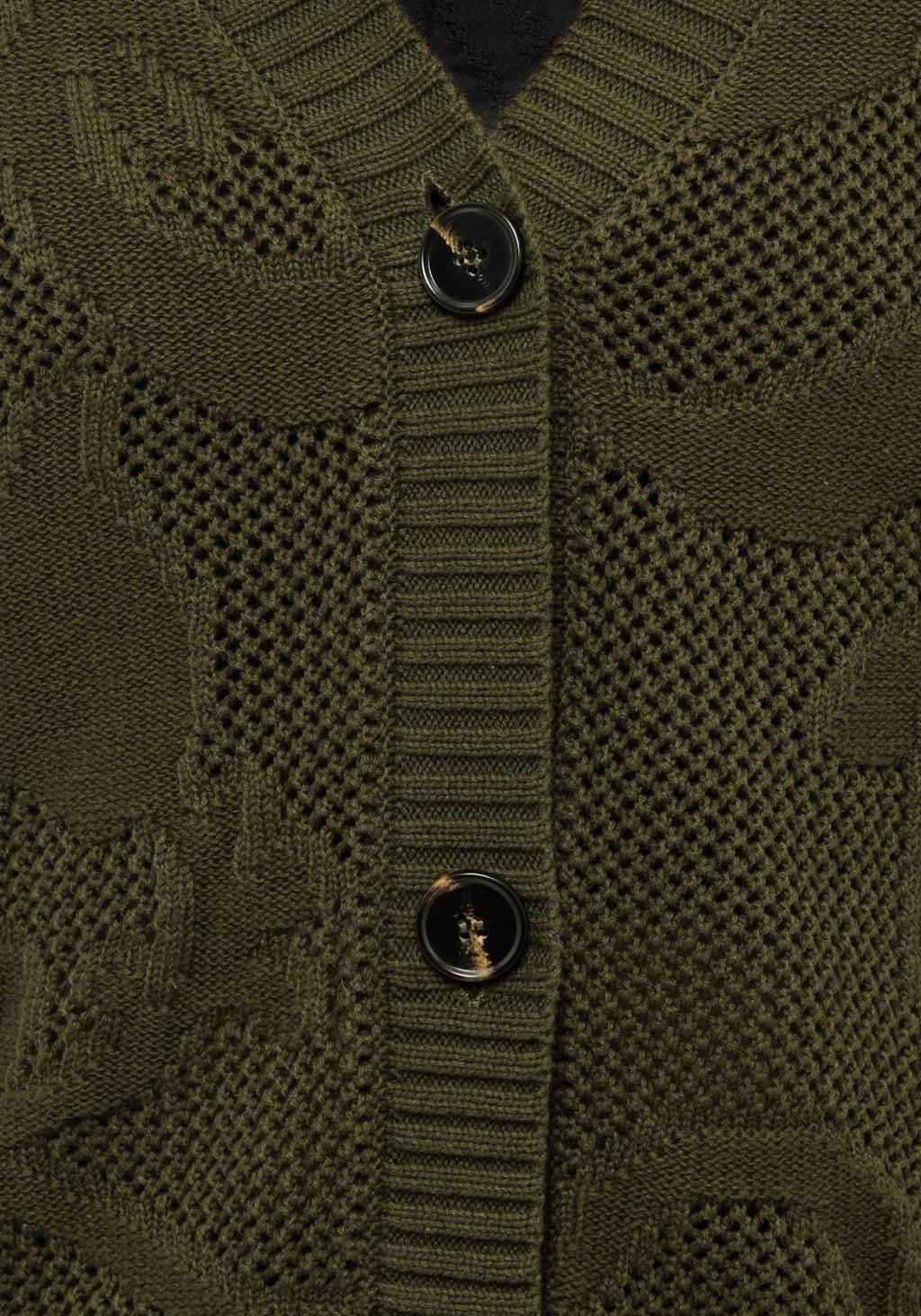 Tulip Jacquard Knit Cardigan Product Image