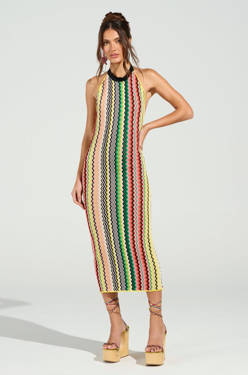 ON THE RUN PRINTED MIDI DRESS Product Image