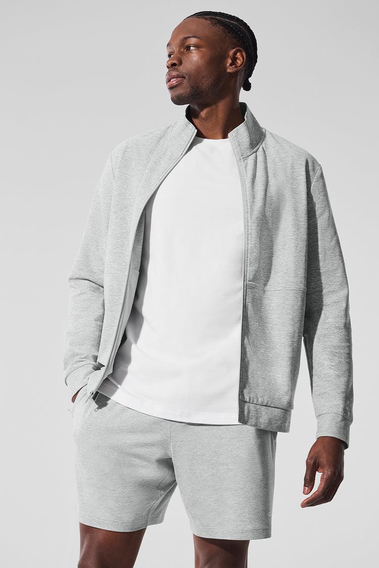 Conquer Max Mock Neck Full Zip - Athletic Heather Grey Product Image