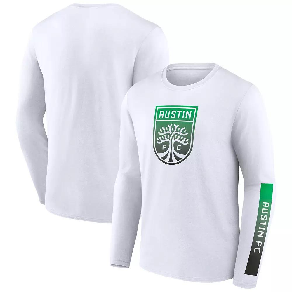 Men's Fanatics White Austin FC Long Sleeve T-Shirt,  Product Image
