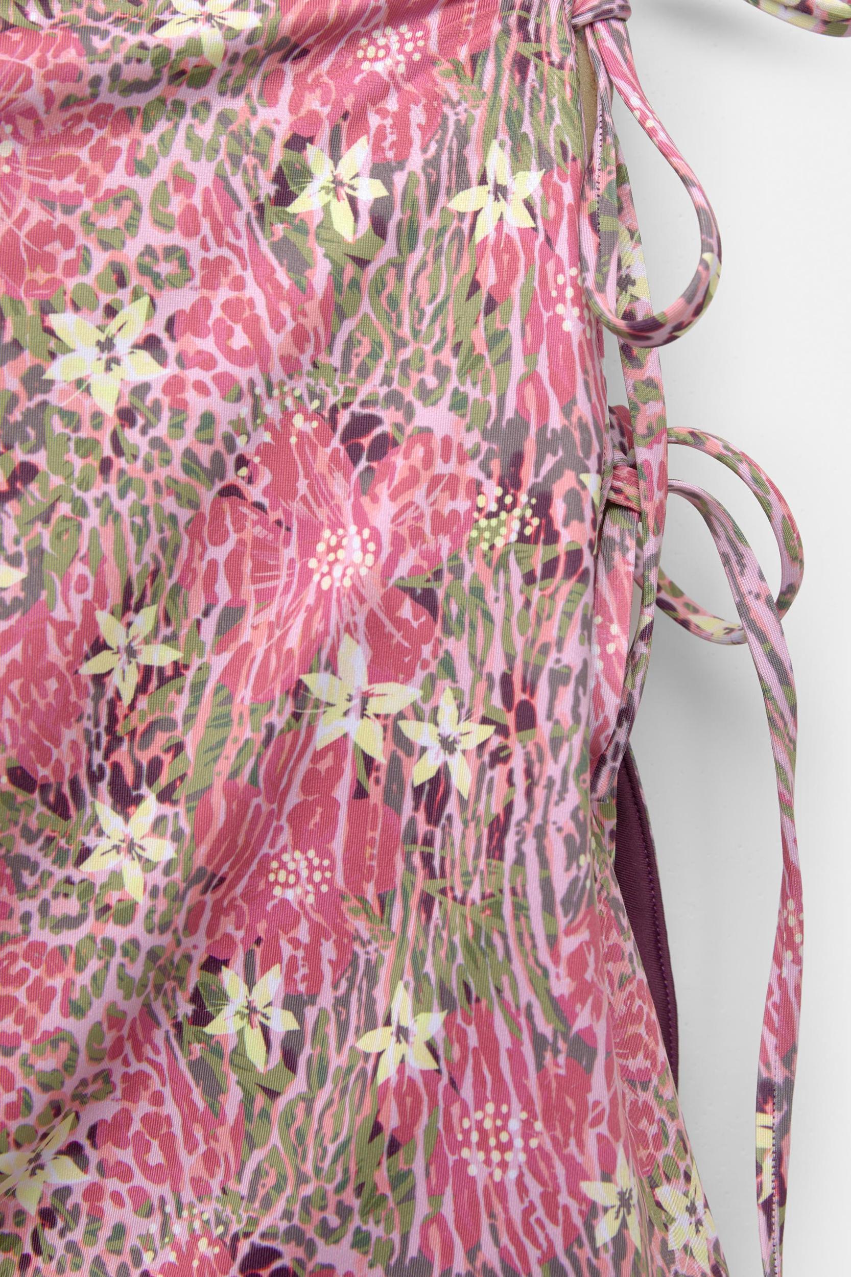 Reversible floral sarong mini skirt Product Image