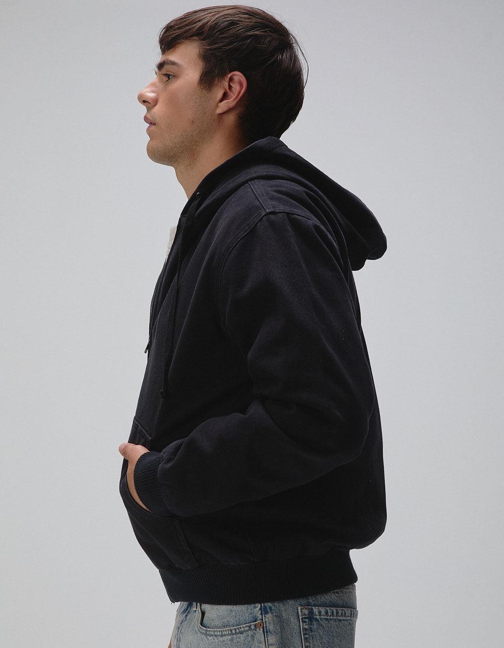 RSQ Mens Oversized Hooded Twill Jacket - OLIVE Product Image