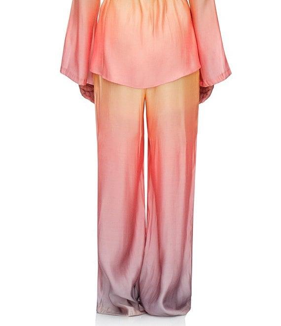 Andrea Iyamah Bata Light Ombre Chiffon Straight Leg Pants Product Image