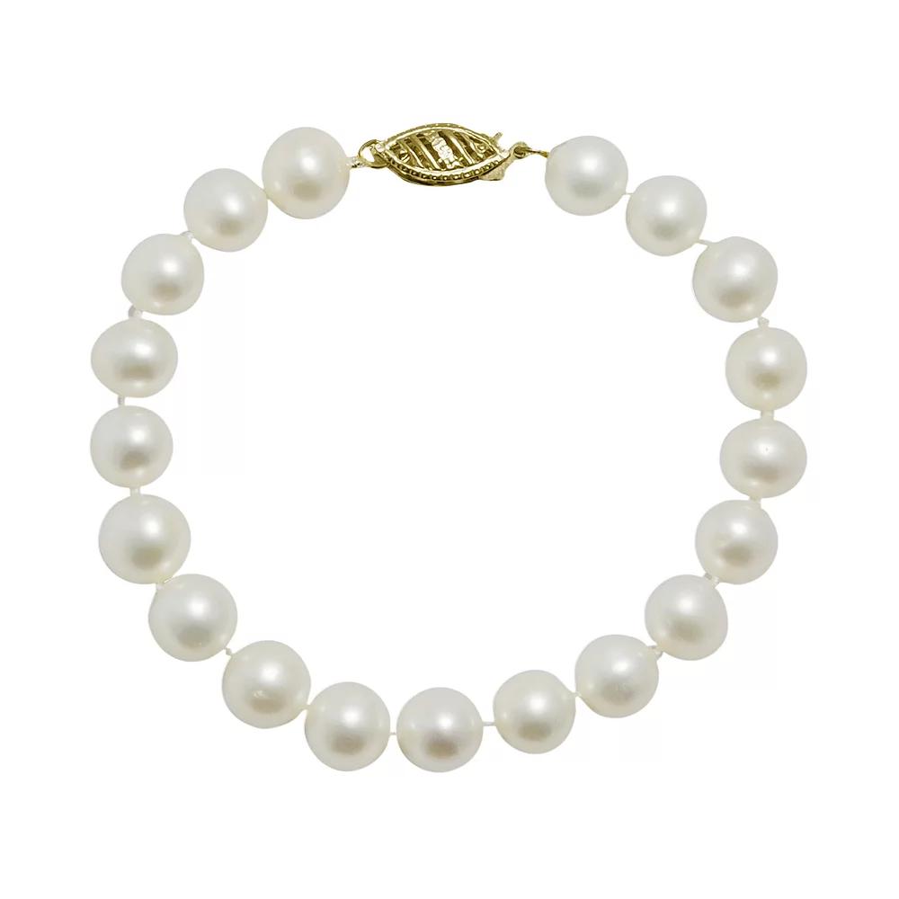 PearLustre by Imperial 10k Gold Freshwater Cultured Pearl Bracelet - 7.5-in., Women's,  Product Image