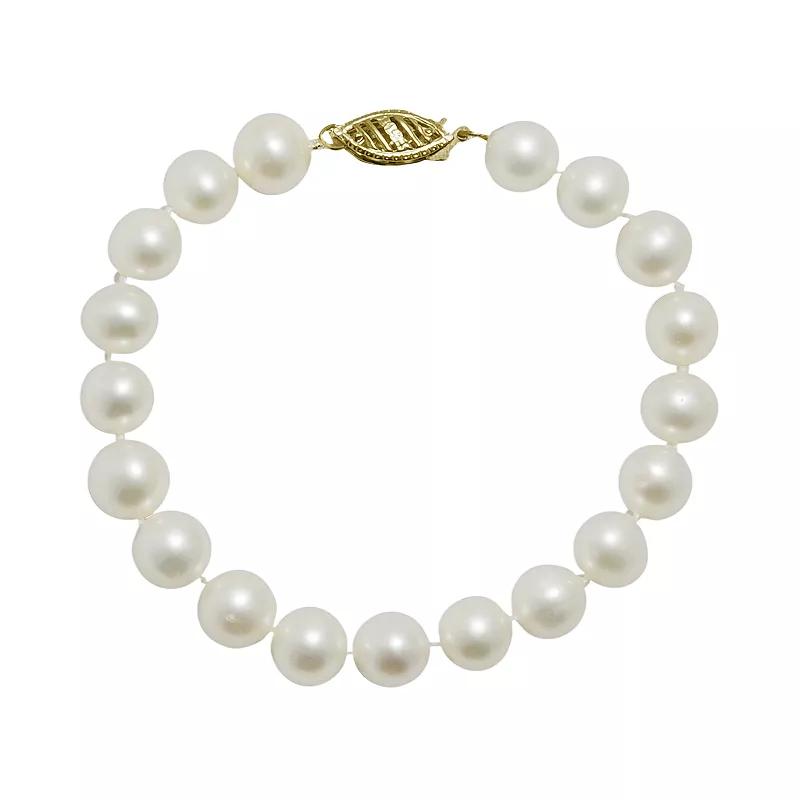 PearLustre by Imperial 10k Gold Freshwater Cultured Pearl Bracelet - 7.5-in., Women's,  Product Image