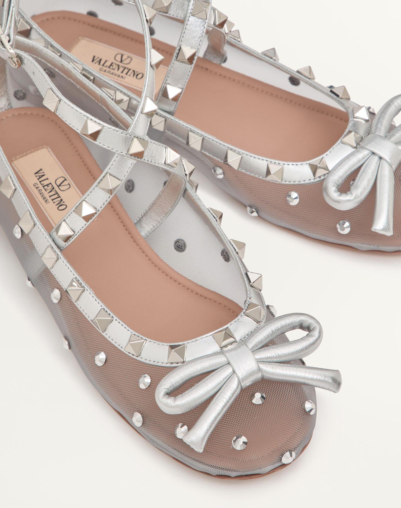 Rockstud Mesh Ballerina With Crystals Product Image