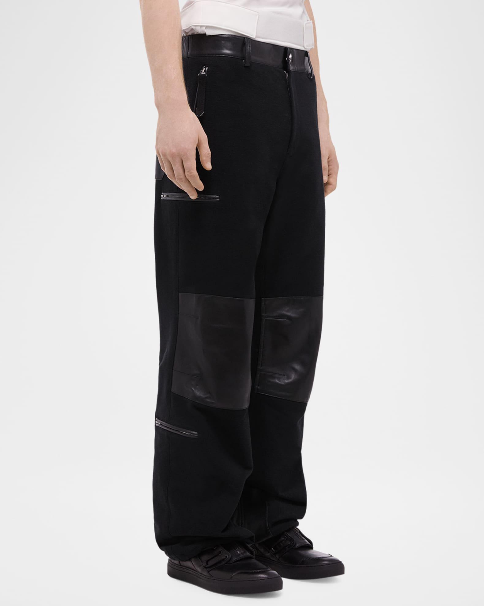 Men's Work Pants with Leather Patches Product Image