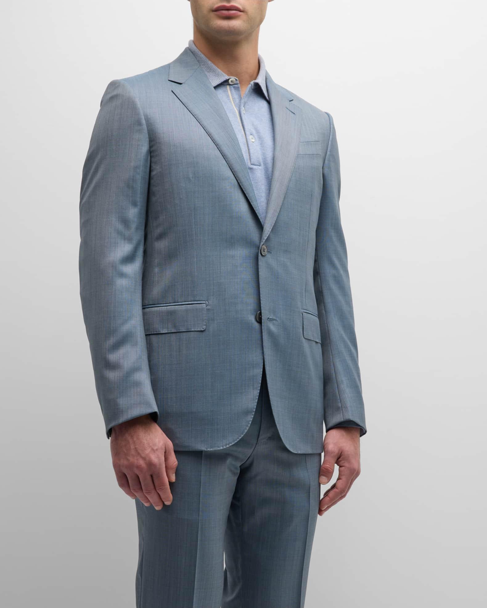 Men's Plaid Trofeo Wool Suit Product Image
