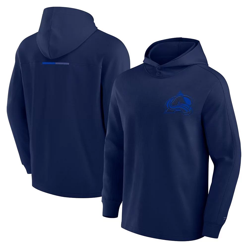 Men's Fanatics Signature Navy Colorado Avalanche Elements Lightweight Tri-Blend Fleece Hoodie, Adult Unisex,  Product Image
