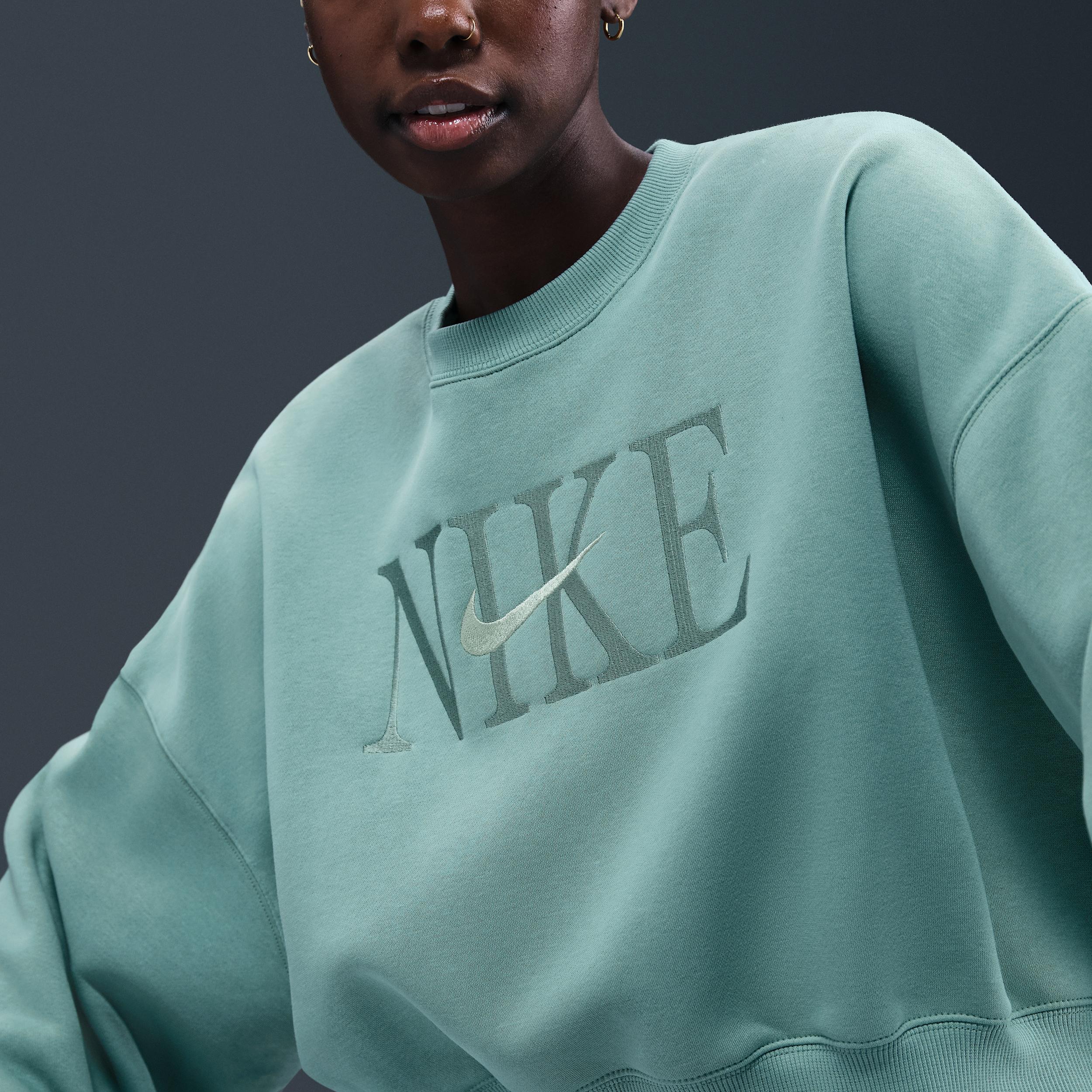 Womens Nike Sportswear Phoenix Fleece Oversized Crew-Neck Sweatshirt | IH7811-017 Product Image