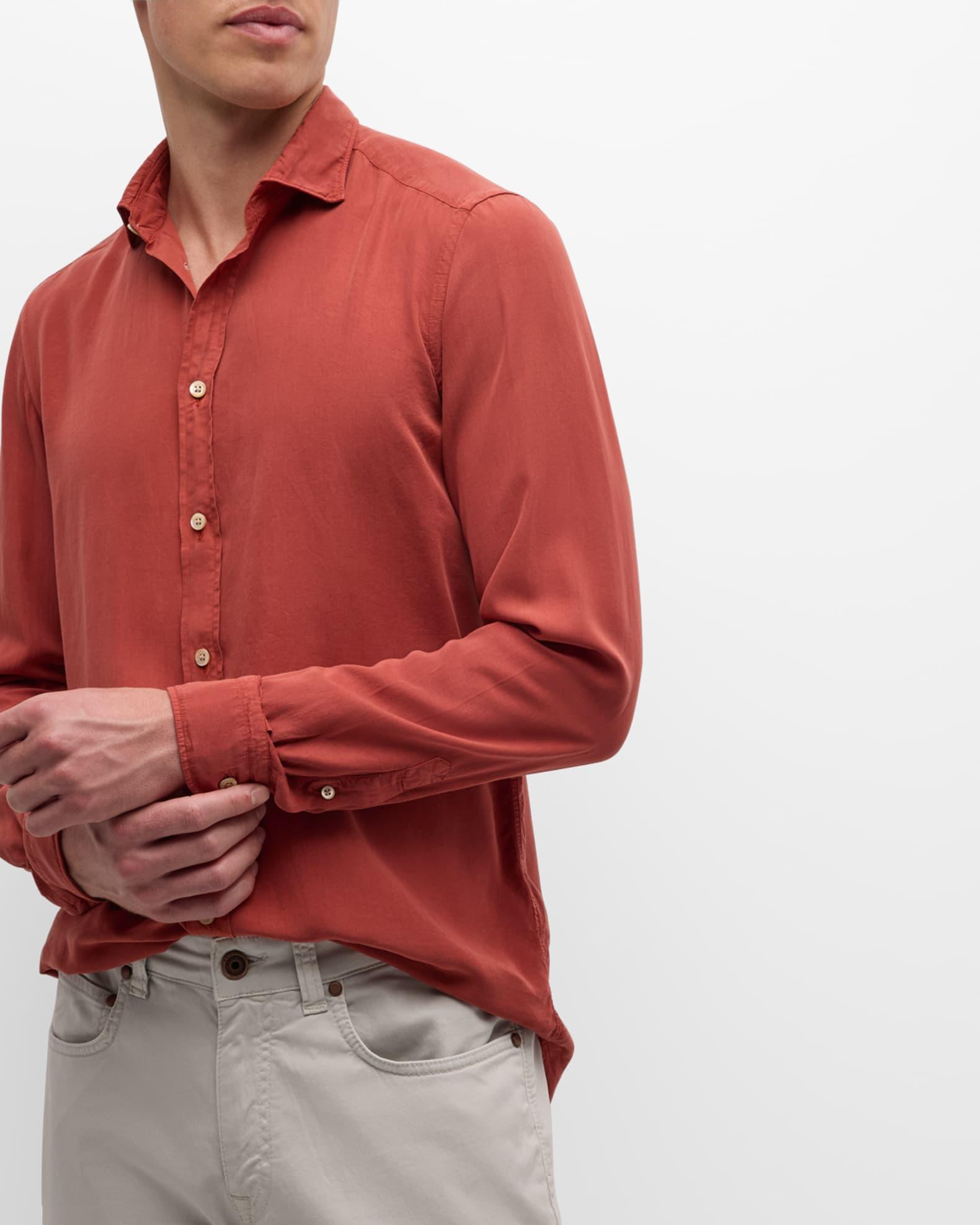 Men's Garment-Dyed Lyocell Sport Shirt Product Image