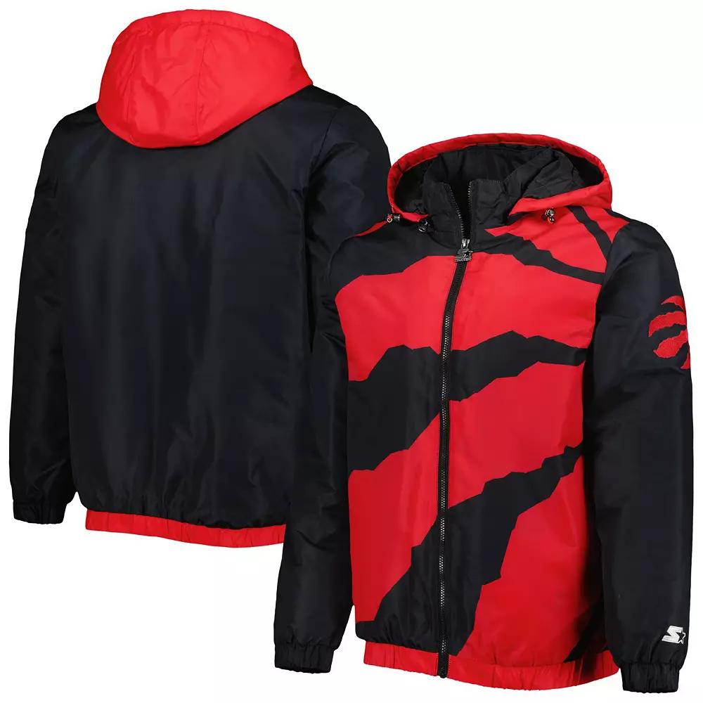 Men's Starter Red Toronto Raptors The Triple Double Full-Zip Hoodie Jacket, Size: Large, Rpt Red Product Image