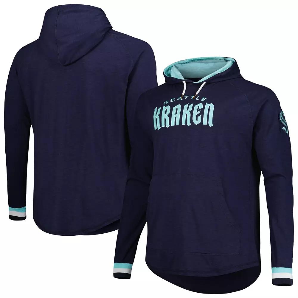 Men's Mitchell & Ness Deep Sea Blue Seattle Kraken Big & Tall Legendary Raglan Pullover Hoodie, Size: 2XB, Krk Blue Product Image