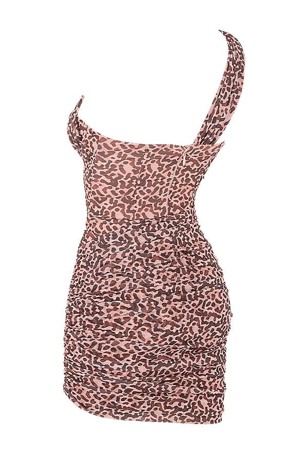 Clementine  animal print cut out mini dress Product Image