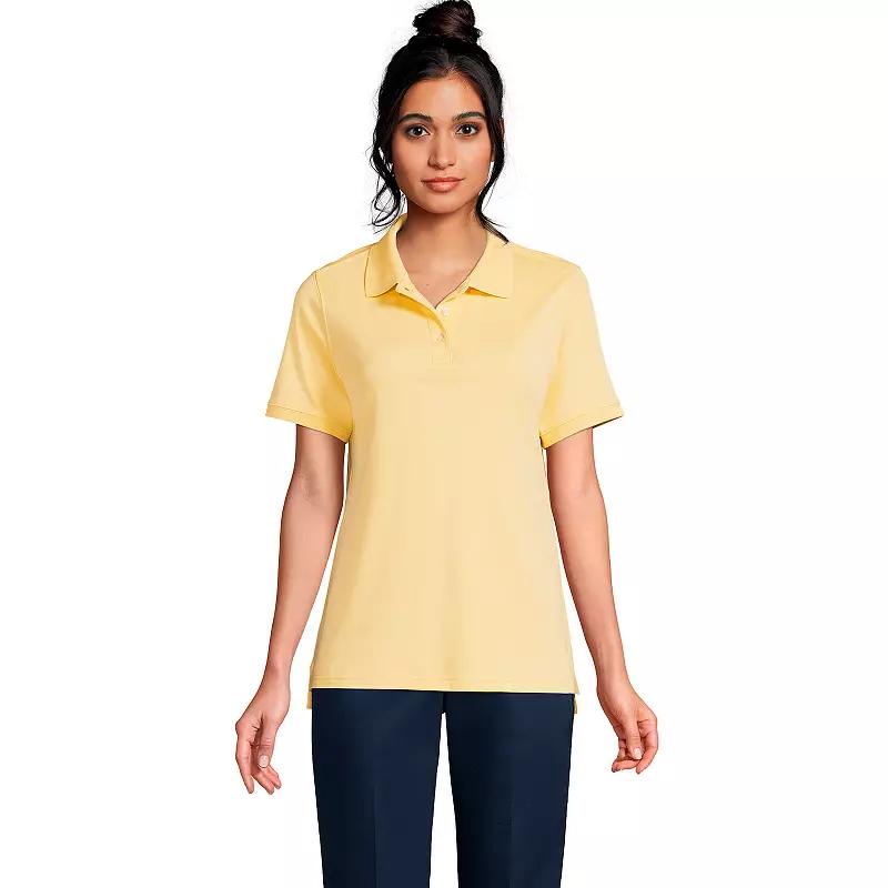 Women's Lands' End School Uniform Classic Short Sleeve Interlock Polo Top,  Product Image