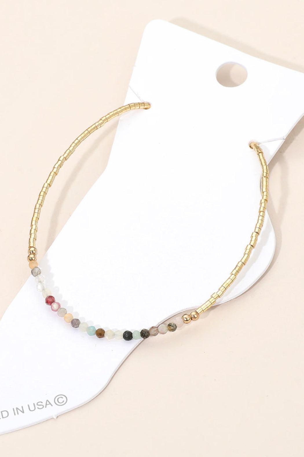 Faceted Beaded Anklet Product Image