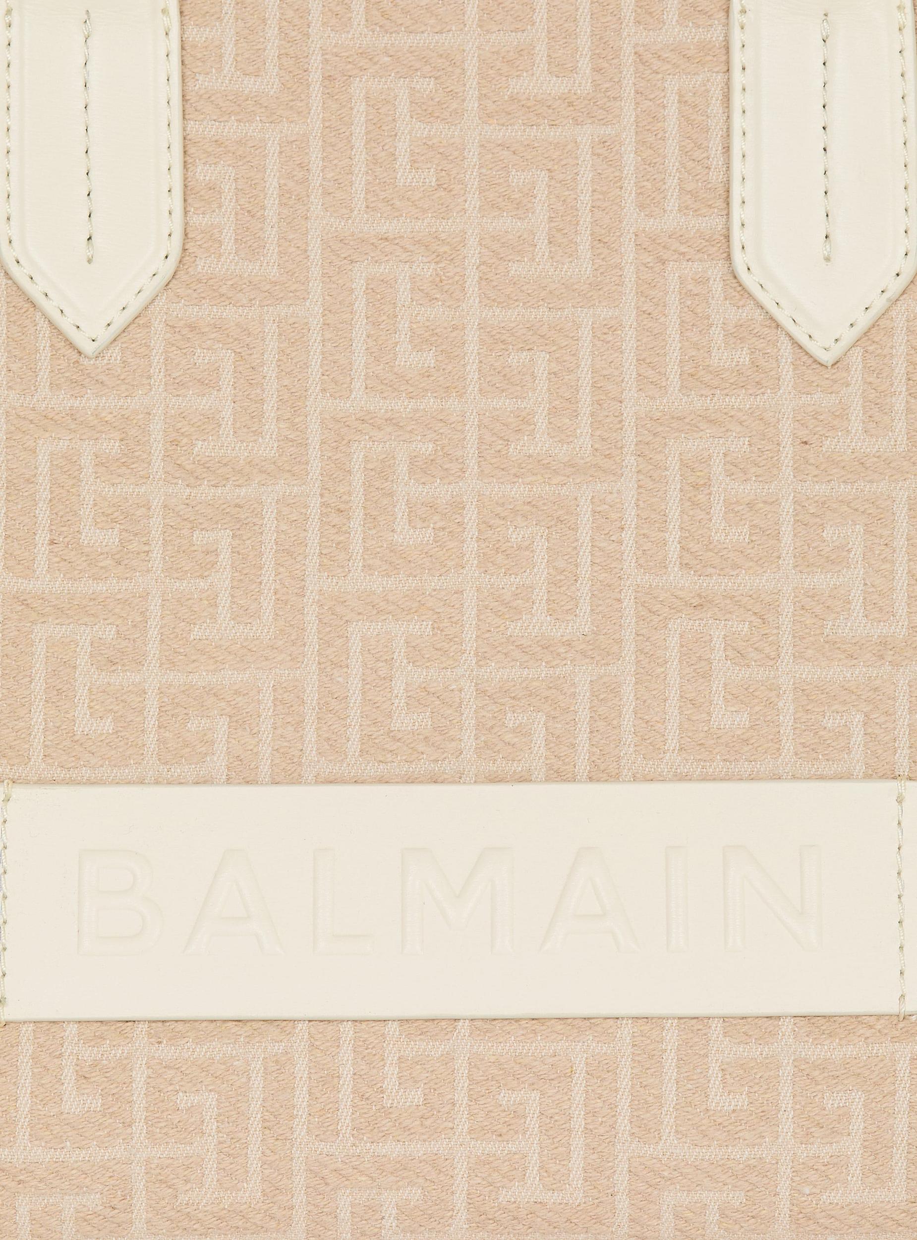 B-Army 36 monogrammed canvas jacquard and leather tote bag Product Image