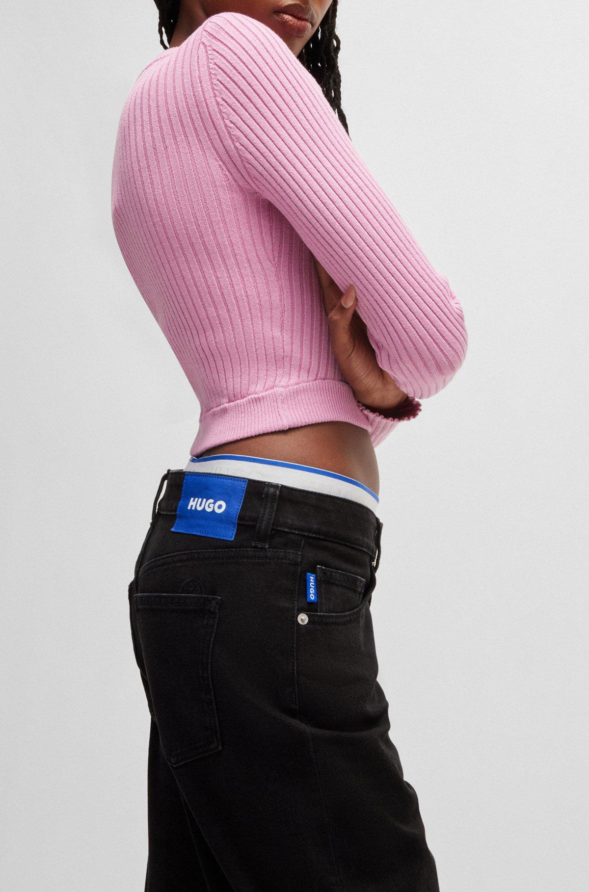 Slim-fit jeans in black stretch denim Product Image