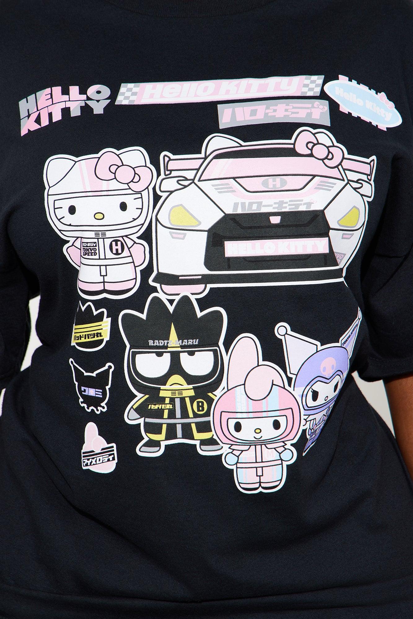 Hello Kitty Tokyo Speed Oversized Tee - Black Product Image