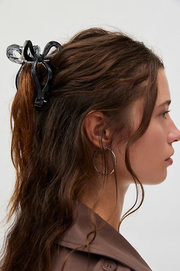 Resin Draped Bow Claw Clip Womens at Urban Outfitters Product Image