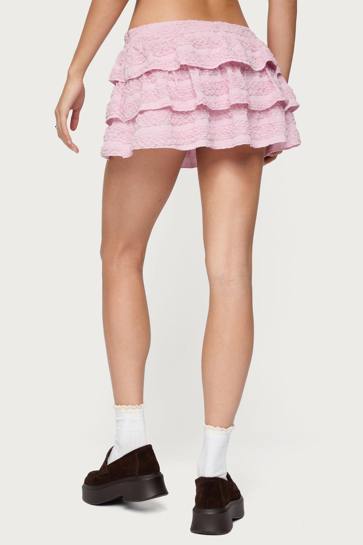 Margaux Textured Ruffle Mini Skort Product Image