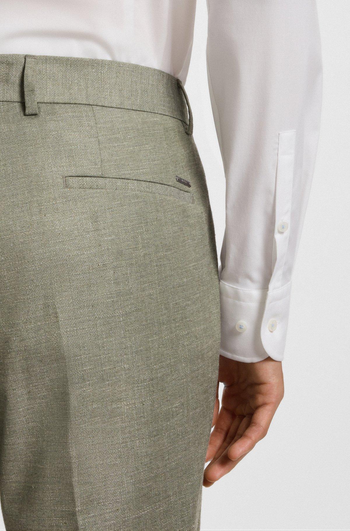 Slim-fit trousers in patterned stretch fabric Product Image