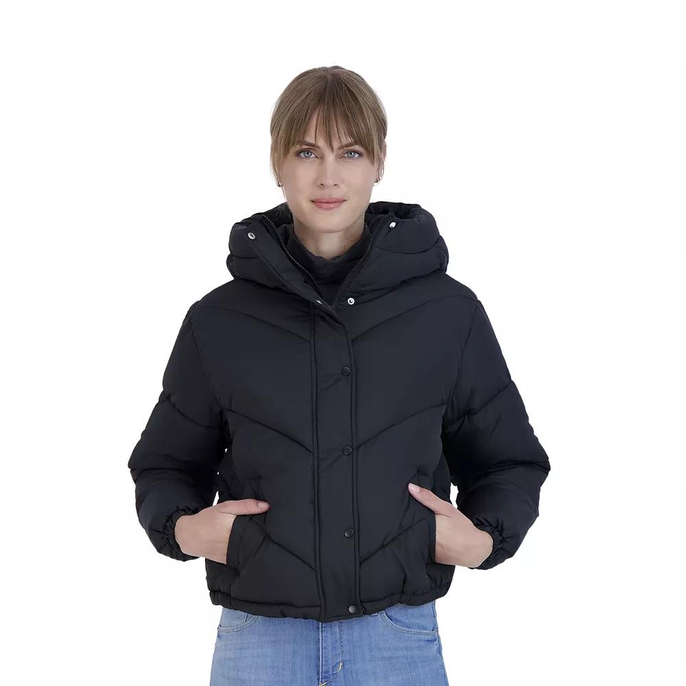 Juniors' Sebby Short Puffer Jacket, Women's,  Product Image