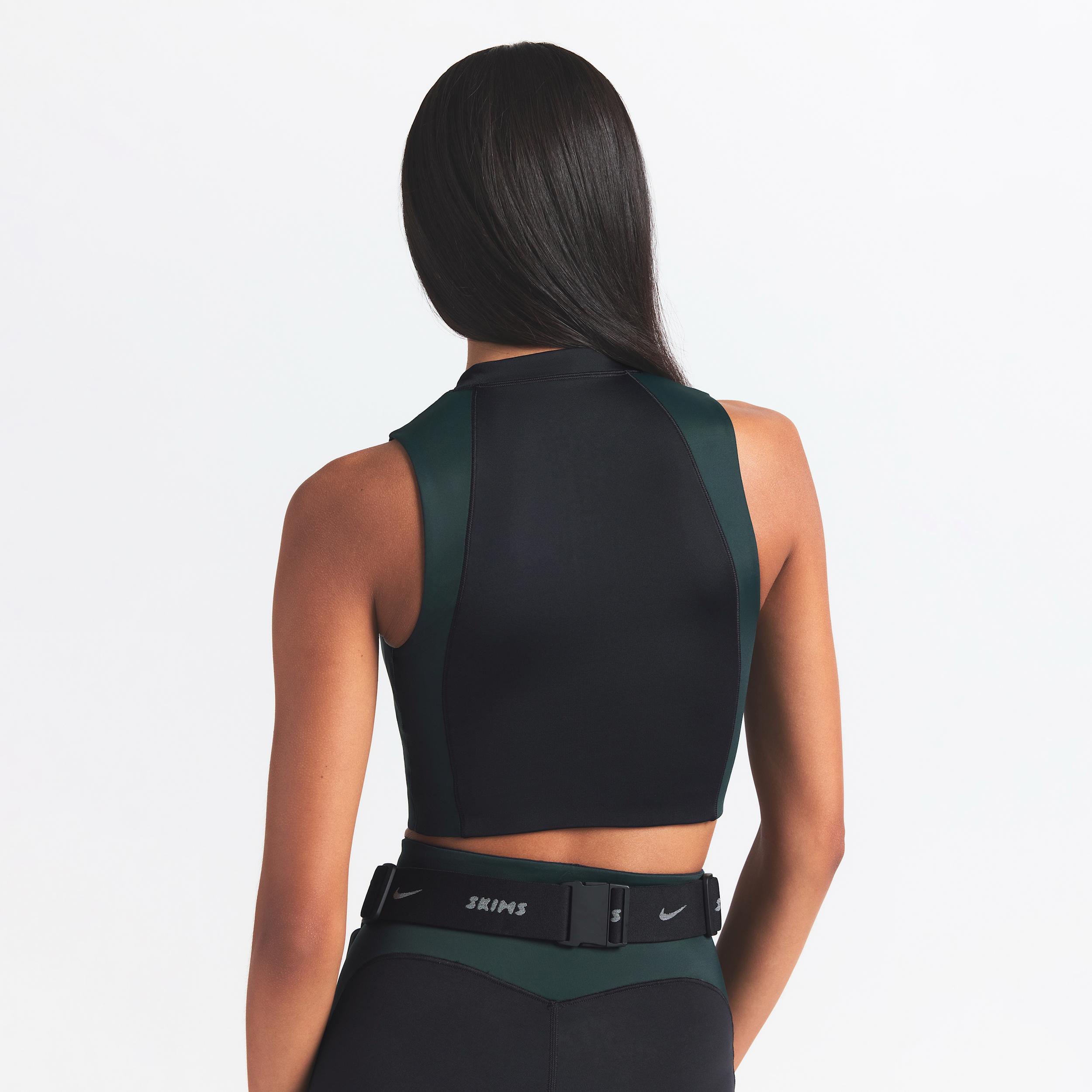 Nike Womens SKIMS Shine Front-Zip Bra | BABRA9497W-OBT Product Image