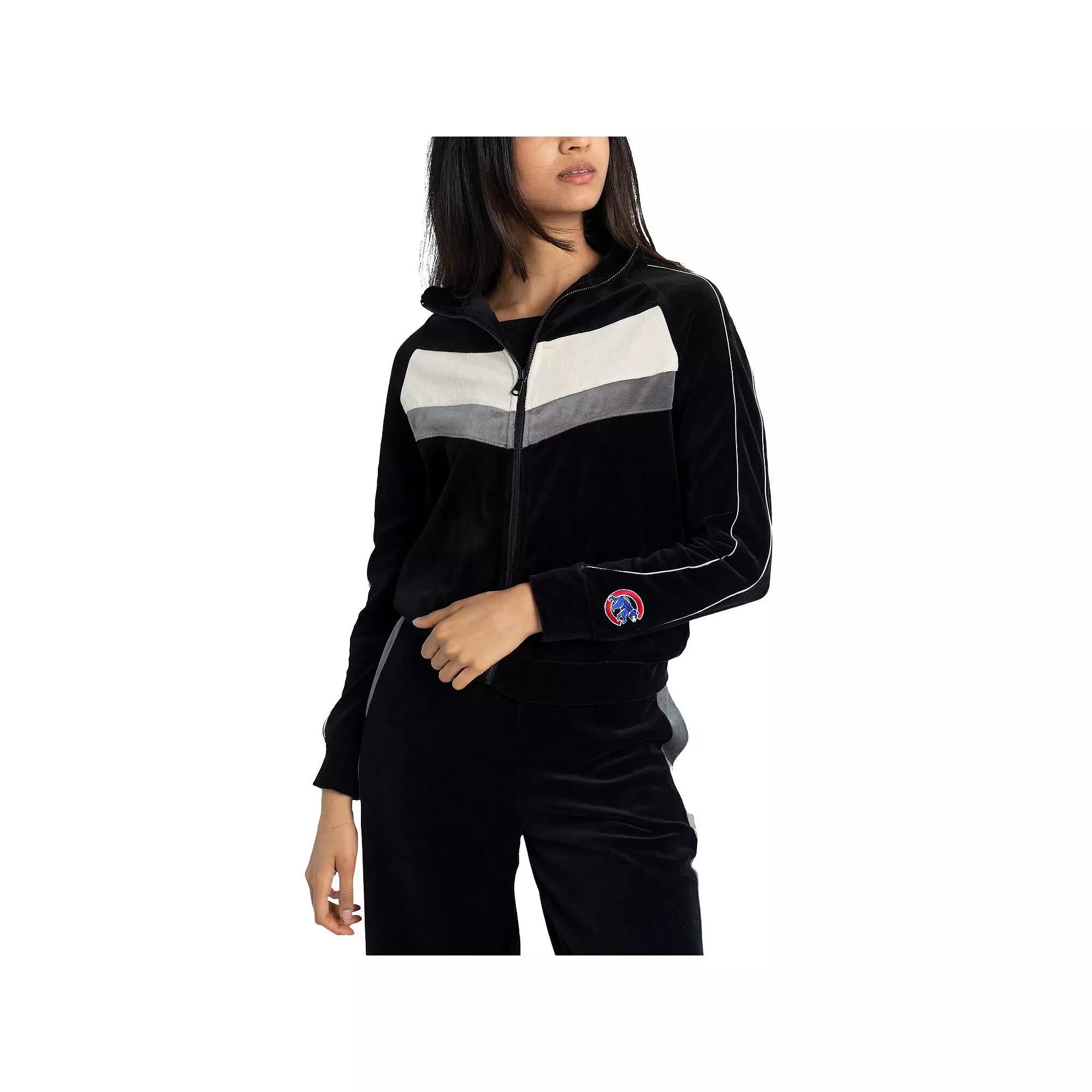 Women's Lusso Black Chicago Cubs Nixie Raglan Full-Zip Jacket,  Product Image