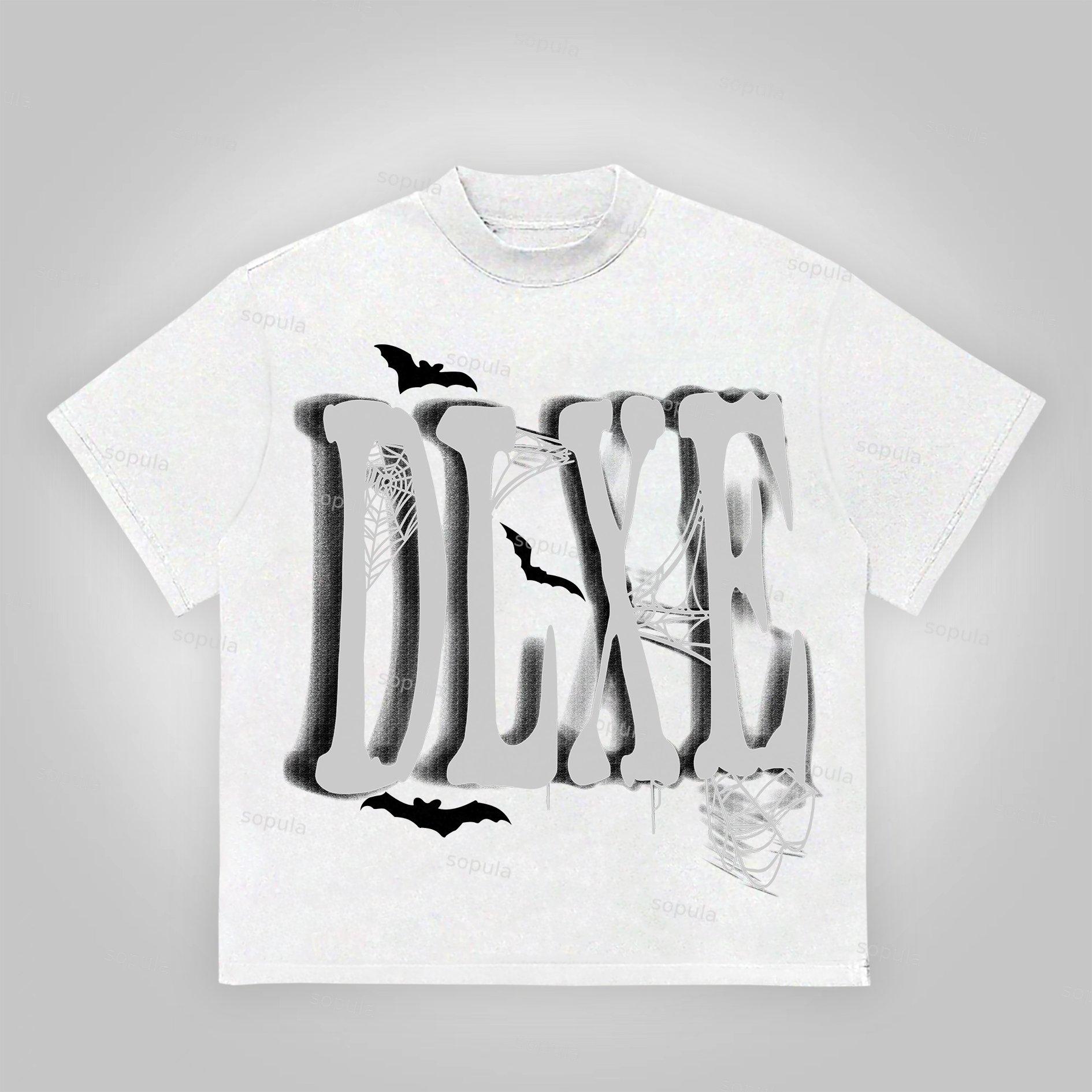 Vintage Dlxe Bat Graphic Casual Street T-Shirt Product Image