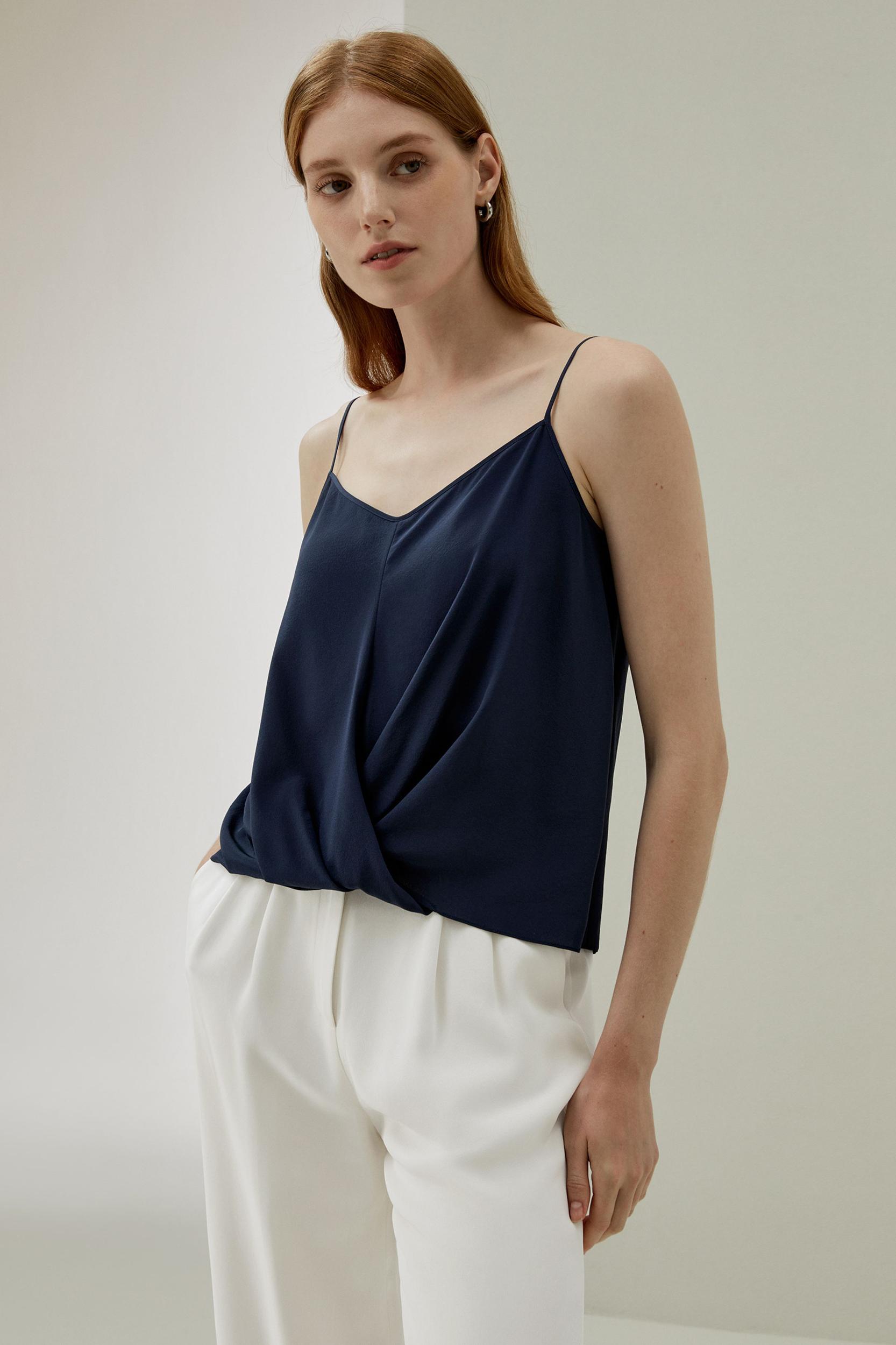 Thin-Strap Crêpe de Chine Cami Product Image