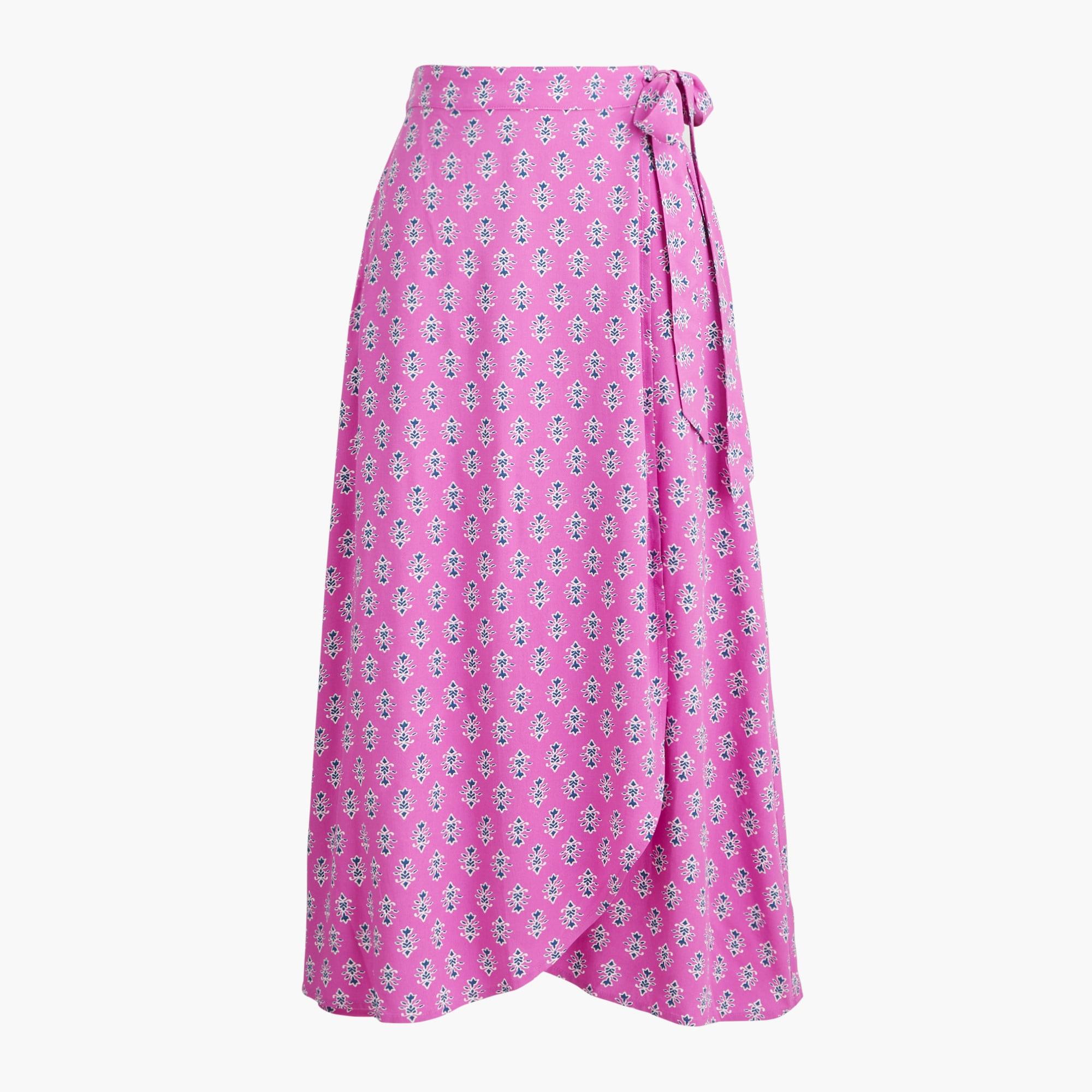 Printed faux-wrap skirt Product Image