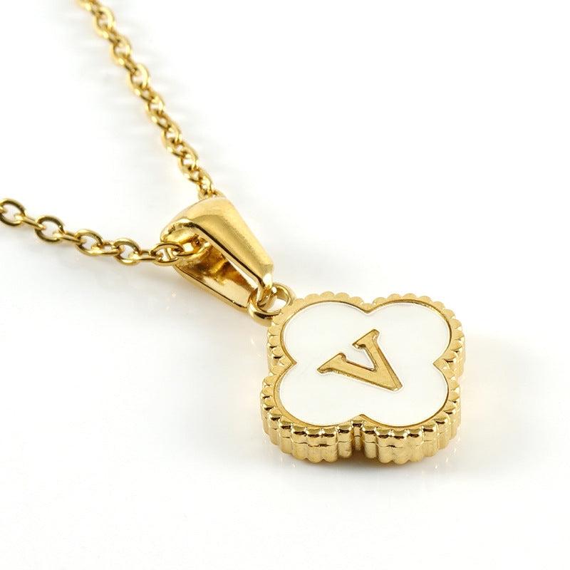 Clover Initial Necklace Product Image