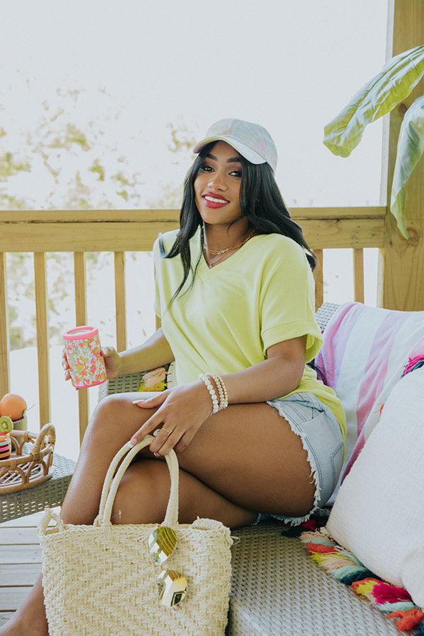 Simple Euphoria Shift Tee In Neon Yellow Product Image