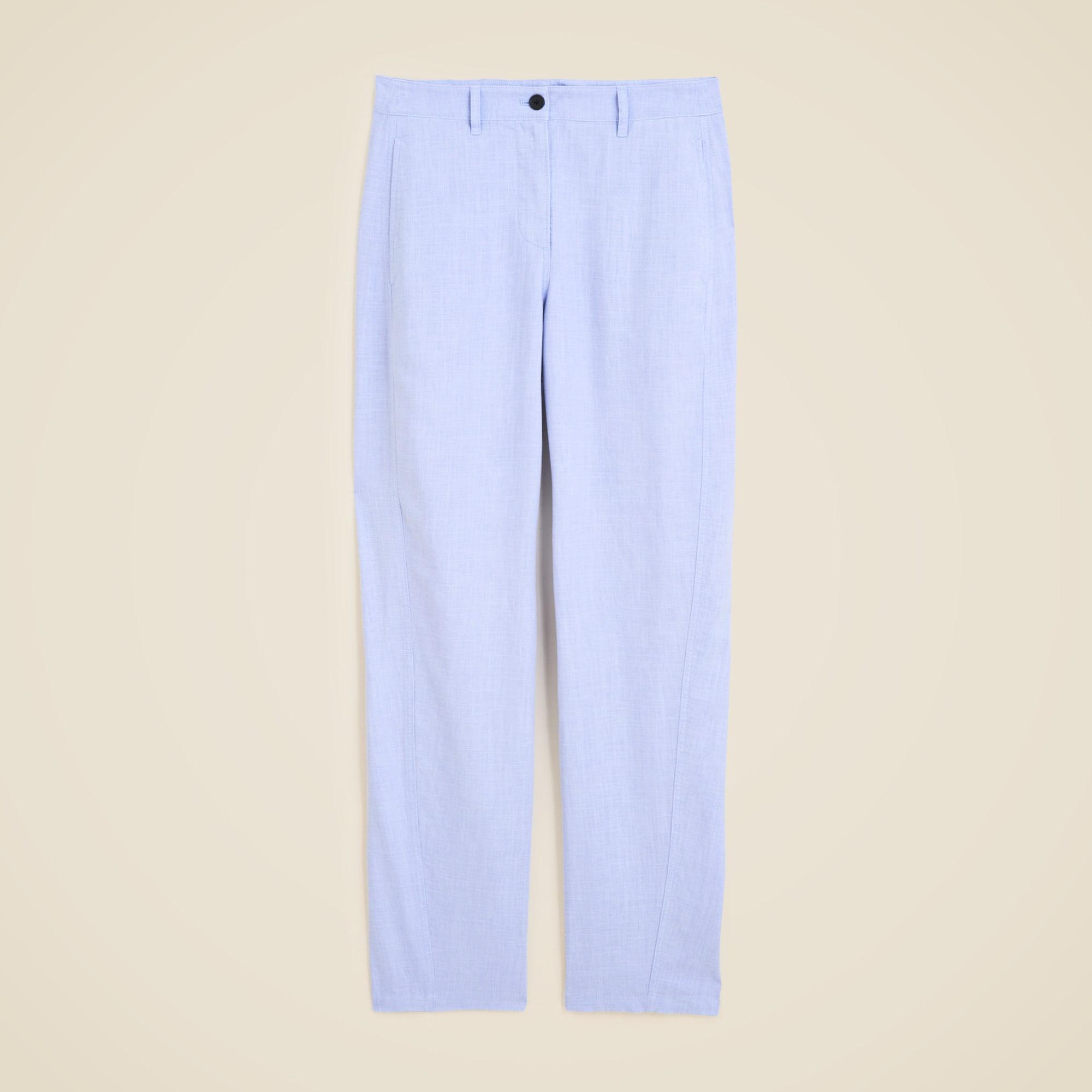Relaxed barrel-leg pant in linen blend Product Image