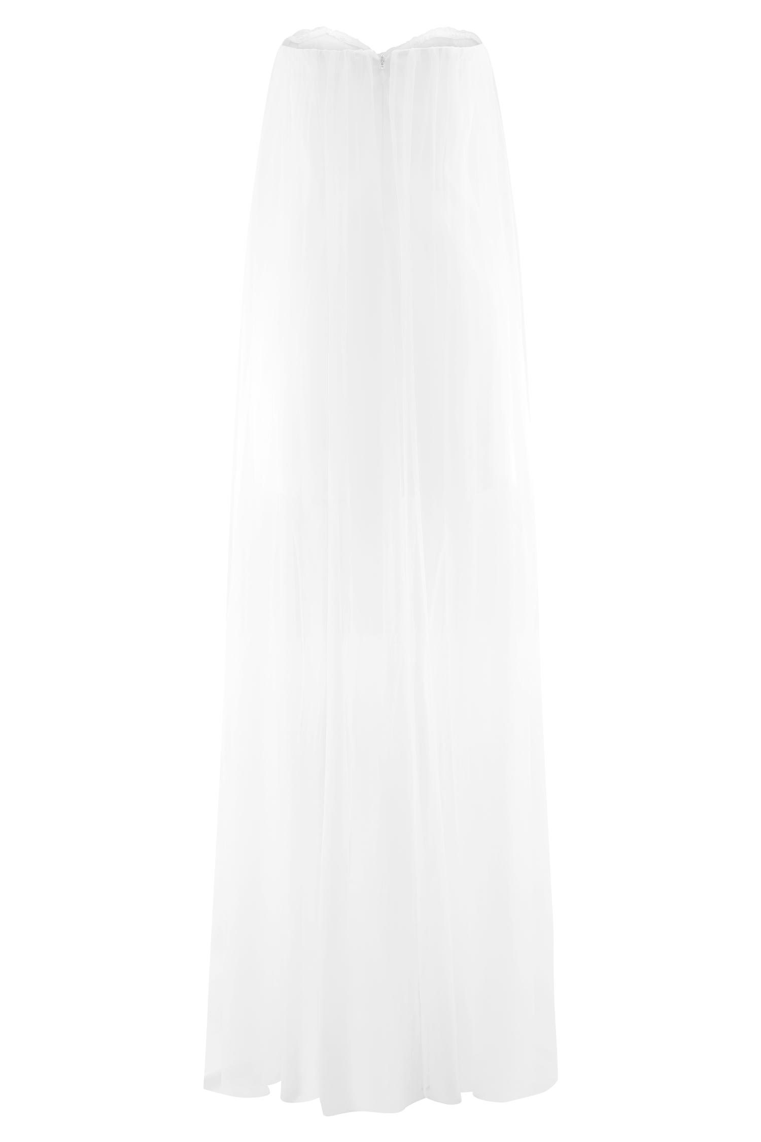 Bettany Chiffon Strapless Maxi Dress - White Product Image