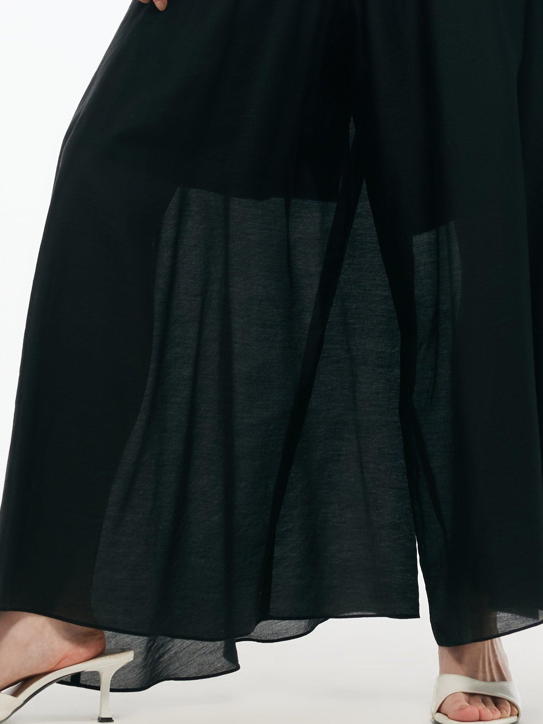 Tencel Blend Elastic Waist Women Culottes Product Image