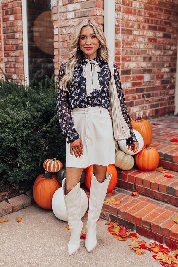 French Cafe Floral Top in Black Product Image