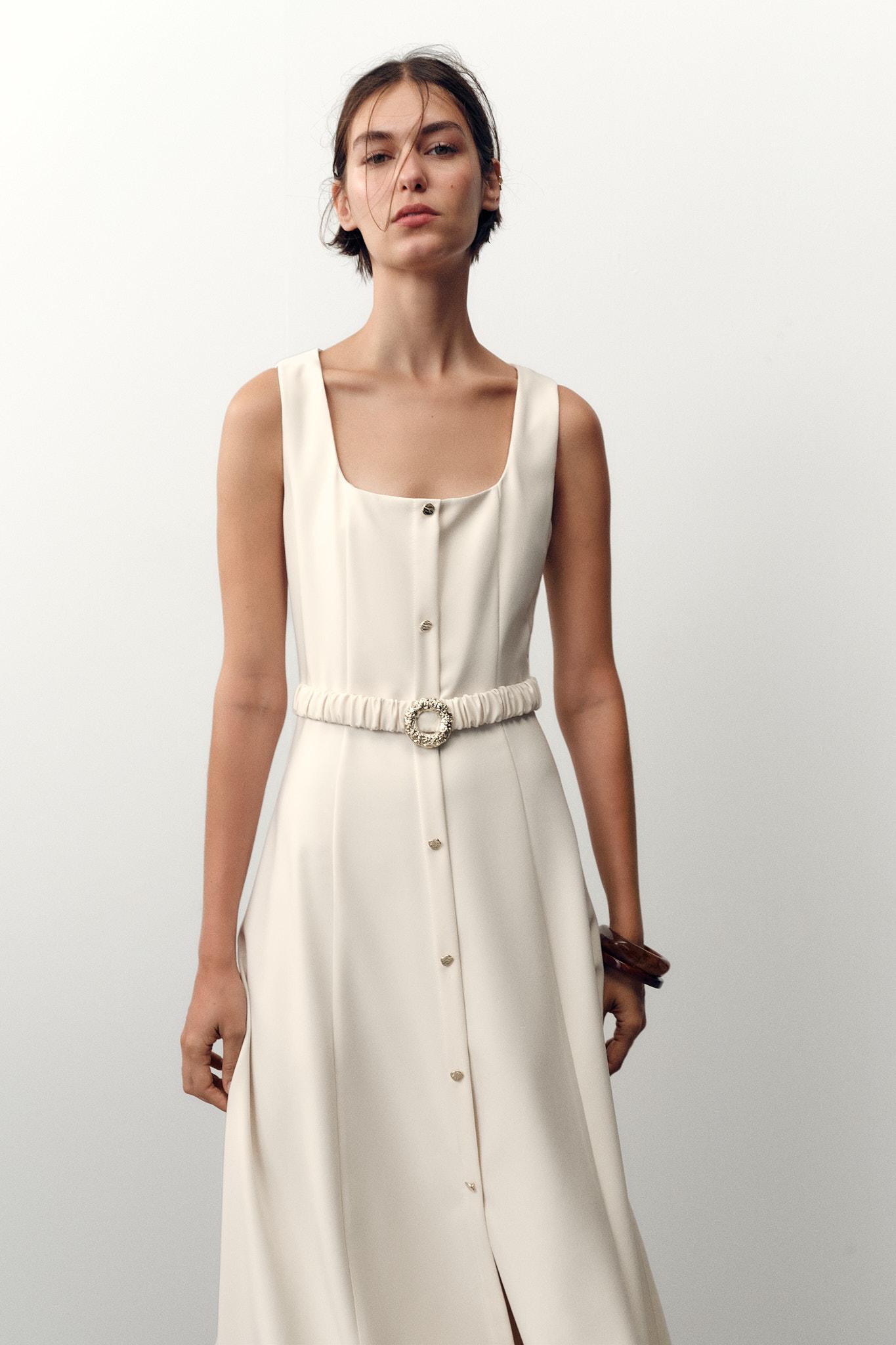 MIDI BELTED DRESS Product Image