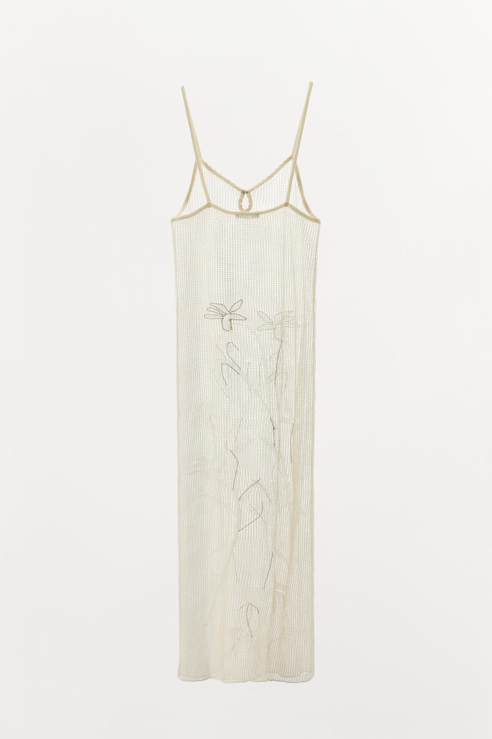 SEMI-SHEER KNIT LACE DRESS Product Image