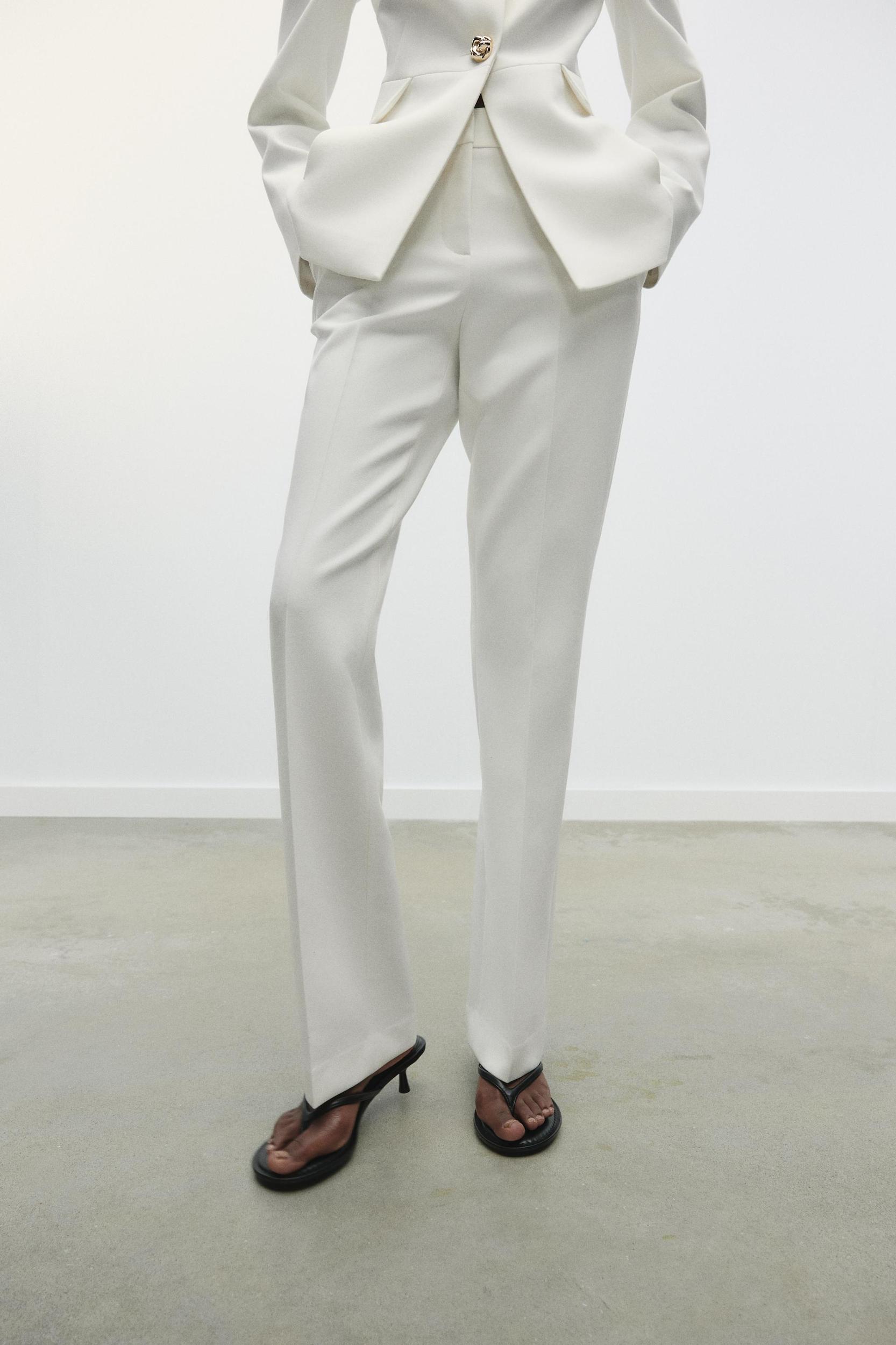 HIGH-WAISTED STRAIGHT LEG PANTS Product Image
