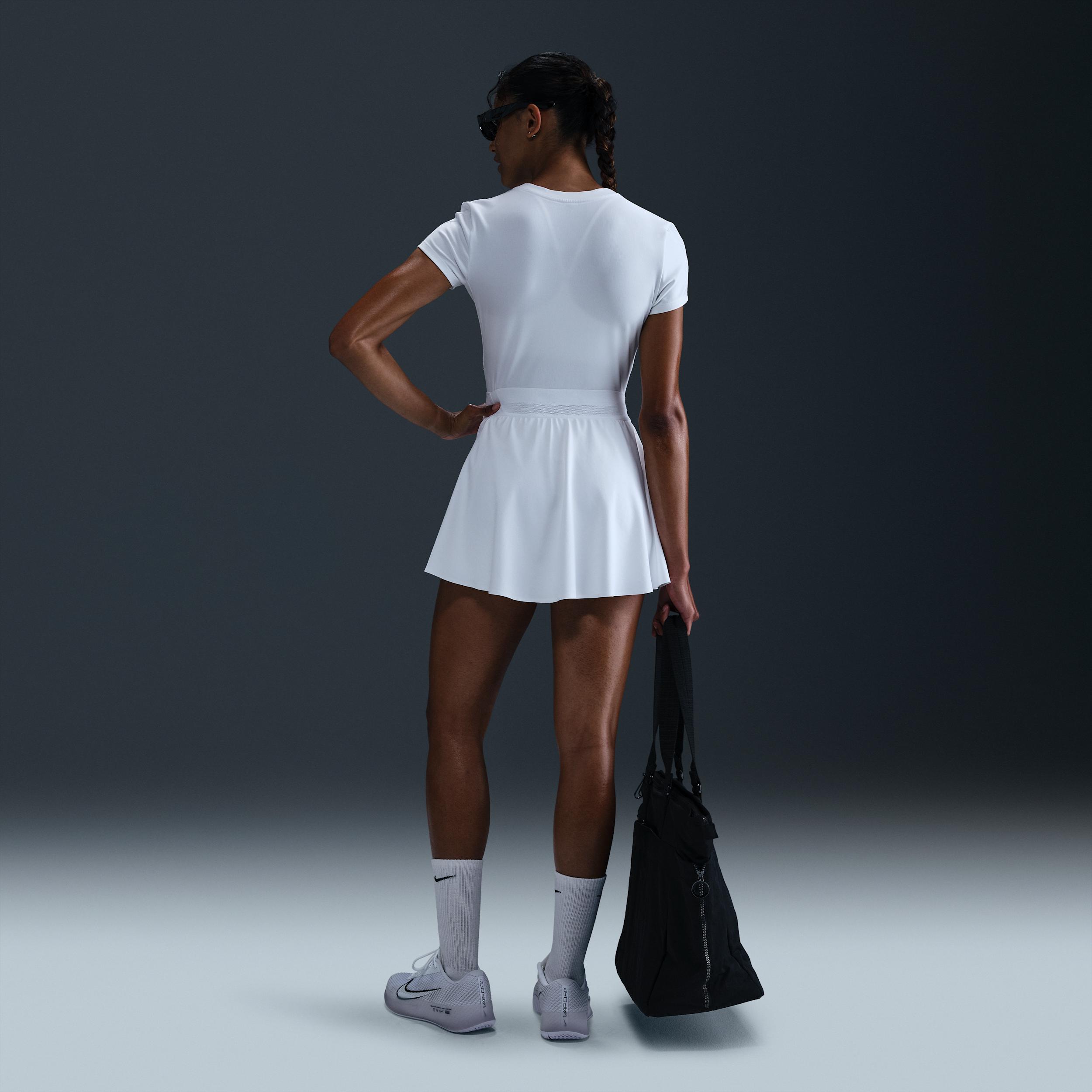Nike Womens Court Advantage Dri-FIT Short-Sleeve Tennis Top | HQ2994-100 Product Image