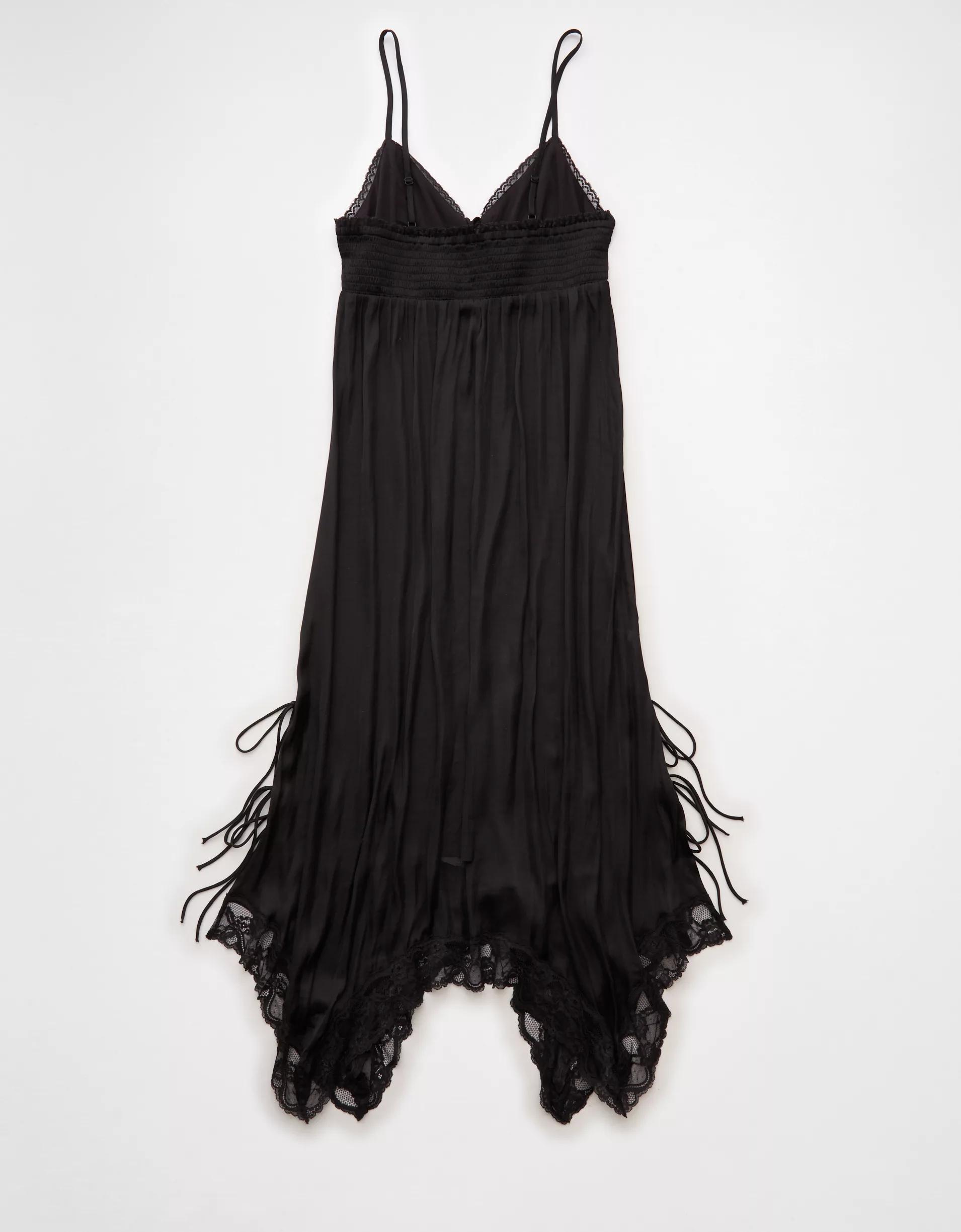 AE Handkerchief Hem Tie Side Midi Slip Dress Product Image
