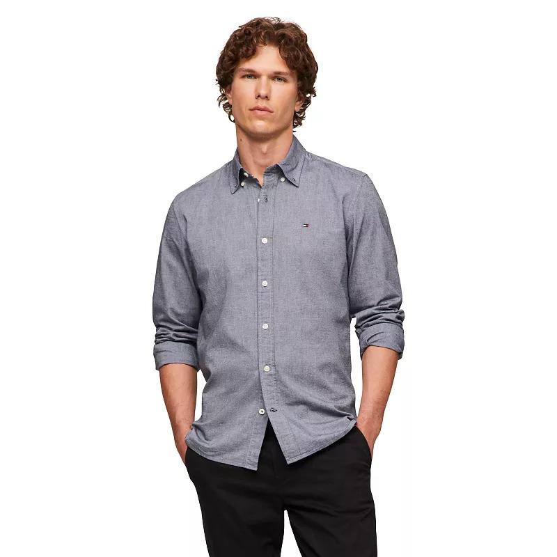 Men's Tommy Hilfiger Regular Fit Essential Stretch Oxford Shirt,  Product Image