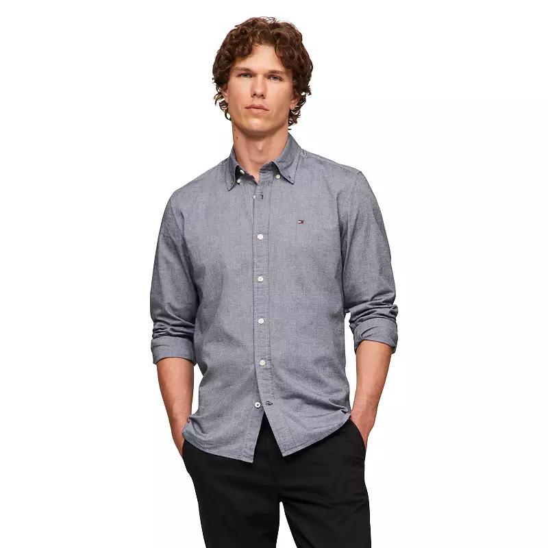 Men's Tommy Hilfiger Regular Fit Essential Stretch Oxford Shirt,  Product Image