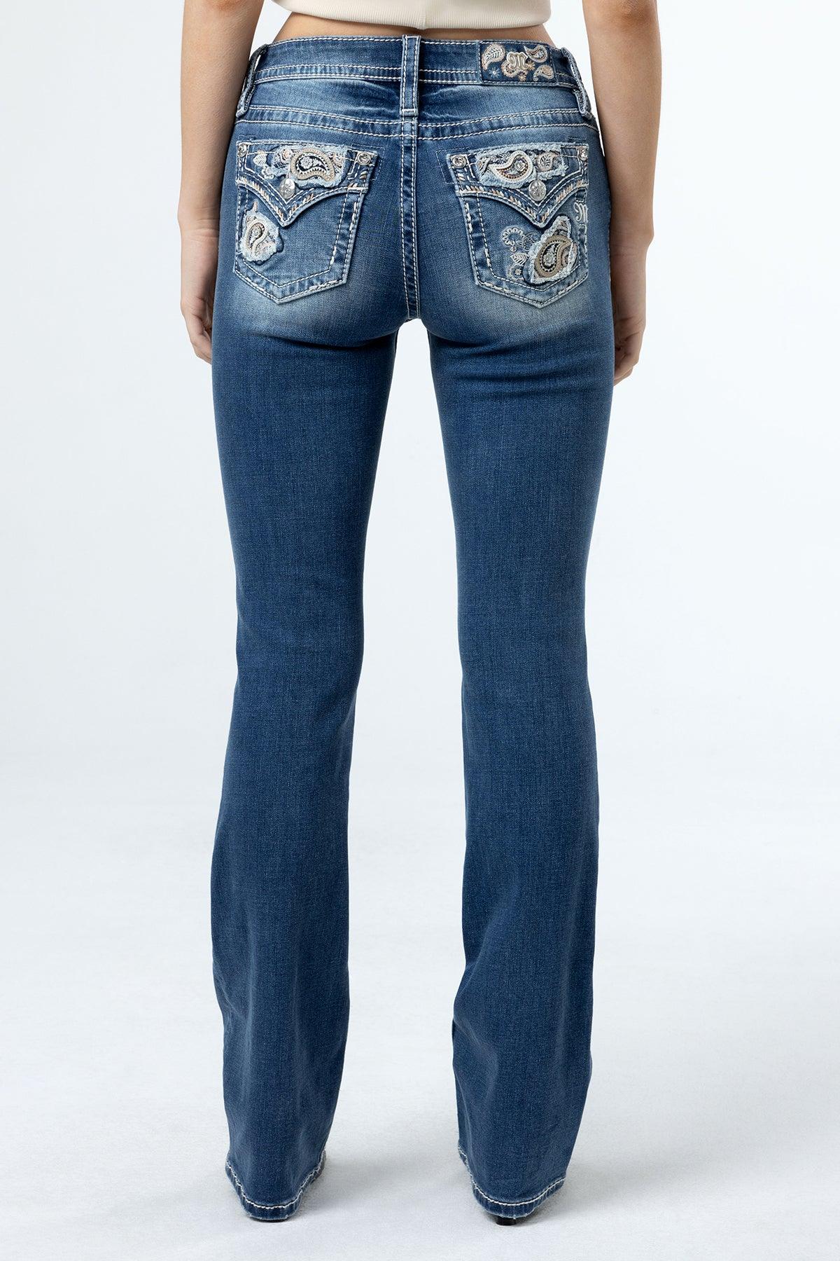 Paisley Peekaboo Bootcut Jeans Product Image