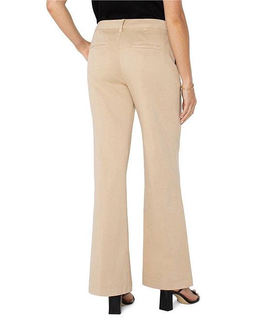 Liverpool Los Angeles Petite Size Kelsey Twill Mid Rise Wide Leg Pants Product Image