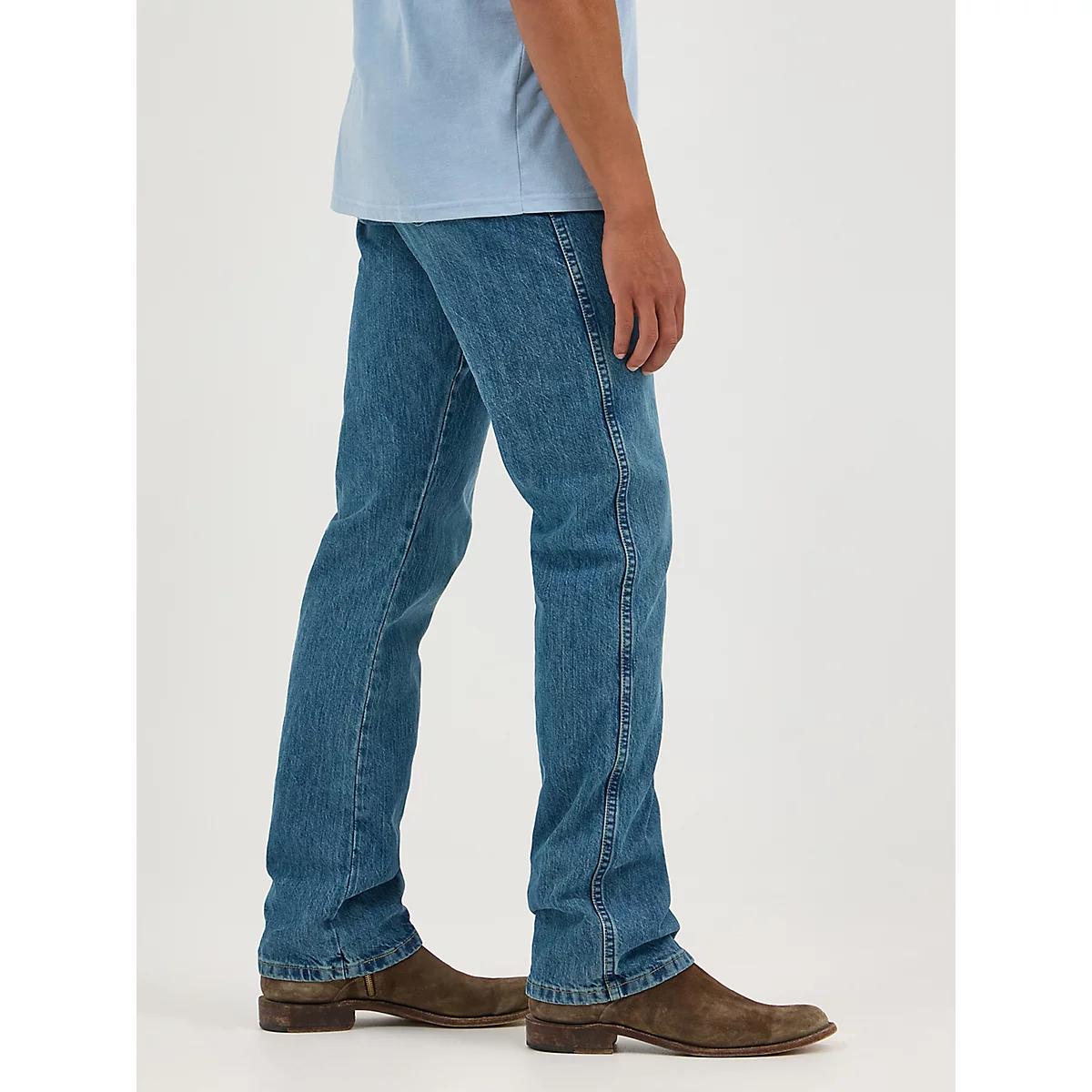 Men's Wrangler Retro® Slim Fit Bootcut Jean in worn Product Image
